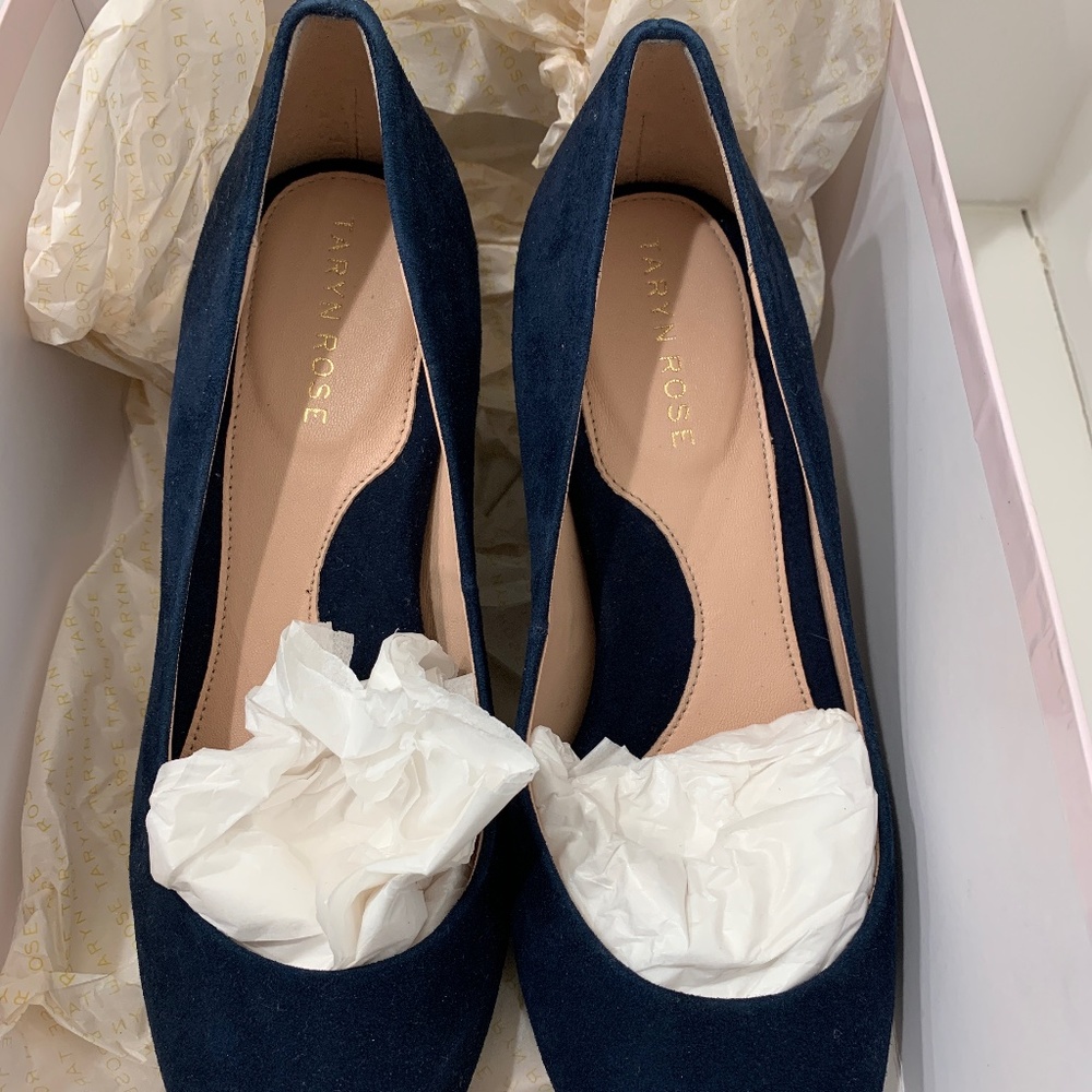 Taryn Rose Rochelle women’s suede pump with block heel